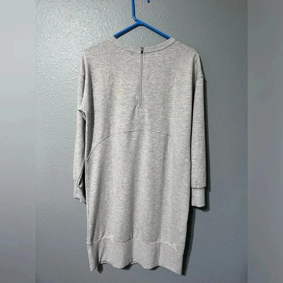 NWT Ellen Tracy Womens Gray Sweatshirt Dress Sz SM Atleisure Minimalist Neutral. - Picture 2 of 7